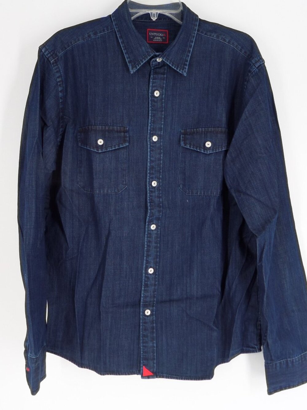 UNTUCKIT Men's Long Sleeve Jean Shirt Size Large NWOT